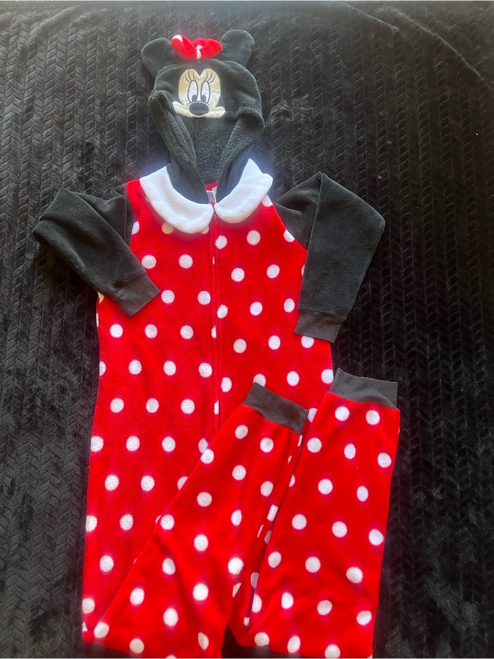Women’s Disney Minnie Mouse Red & Black Polka Dot Adult Onesie